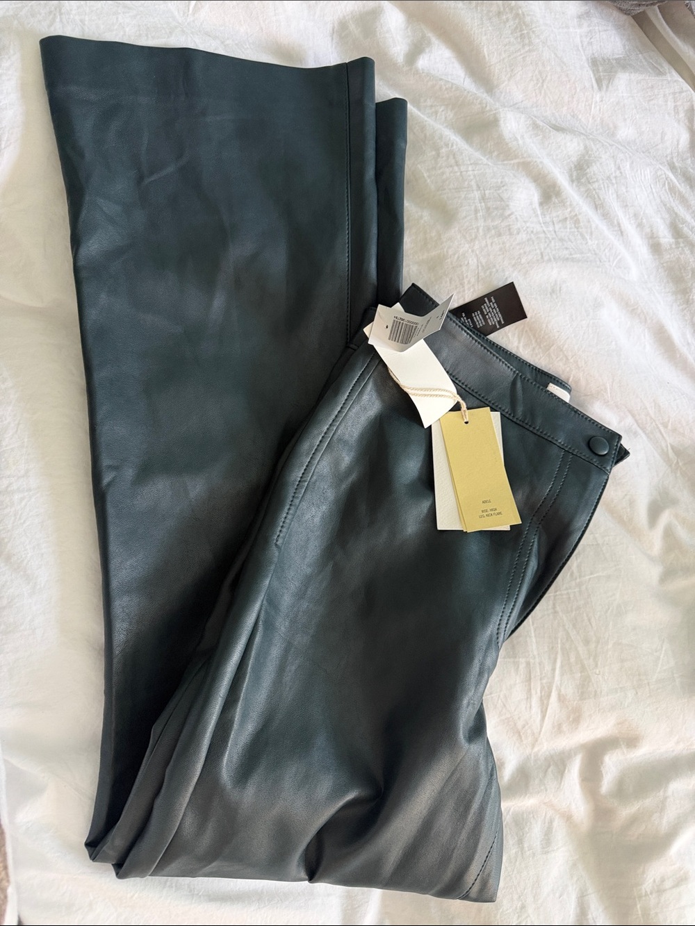 Wilfred green Faux Leather Pants